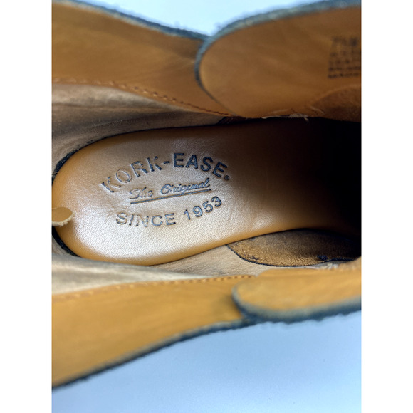 Kork-Ease Ryder Boots Womens Sz 7.5M Black Leather Suede Back Zip Ankle - Picture 11 of 15